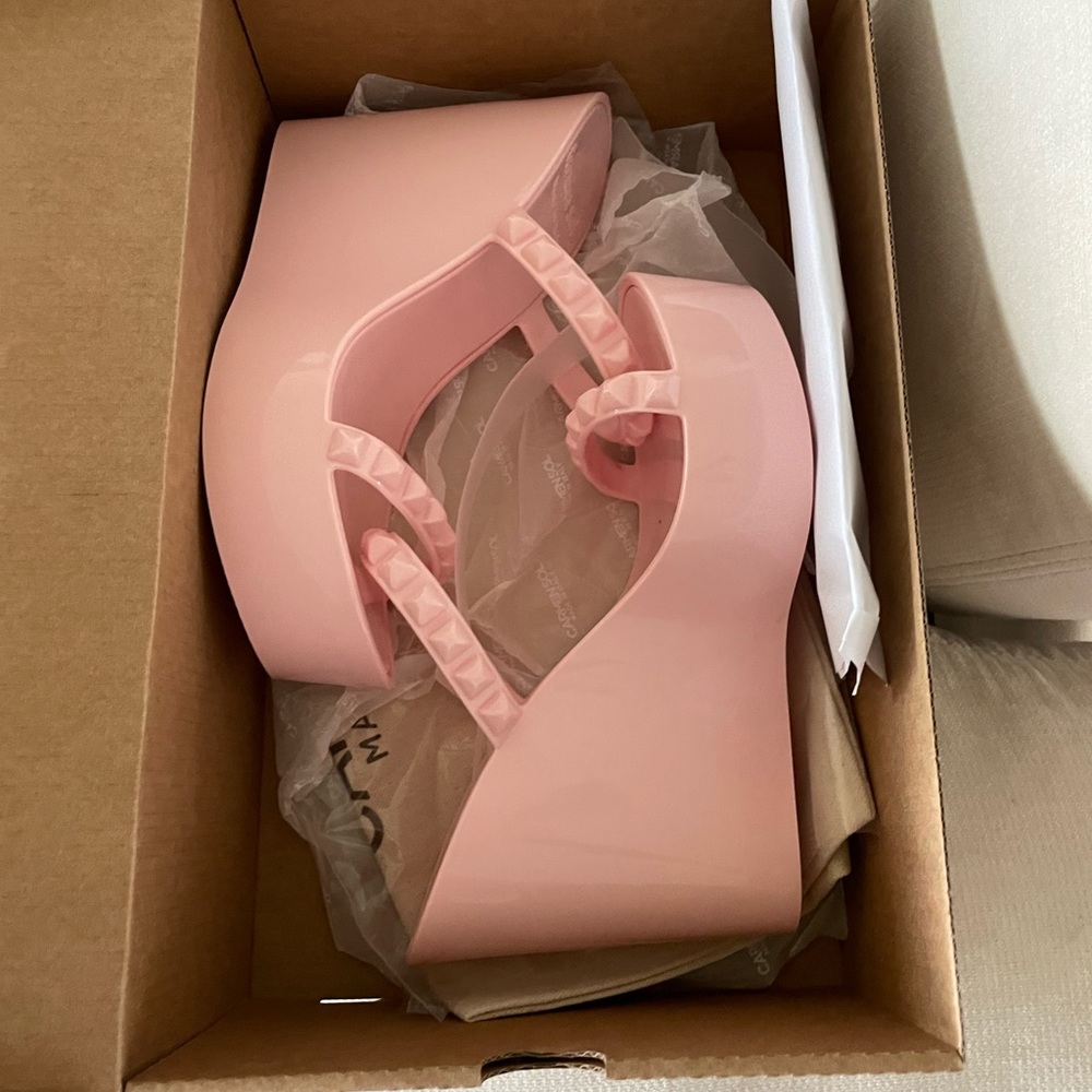 Carmen Sol baby pink Tonino sandal size 7  rose scented!